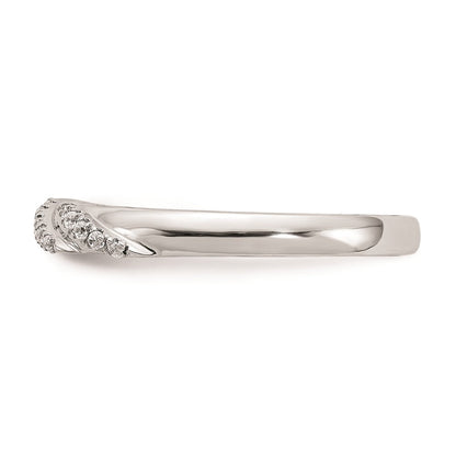 14K Weißgold kompletter Damen-Trioring mit echten Diamanten zum Ehering