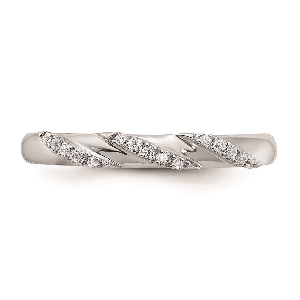 14K Weißgold kompletter Damen-Trioring mit echten Diamanten zum Ehering
