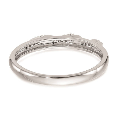 14K Weißgold kompletter Damen-Trioring mit echten Diamanten zum Ehering