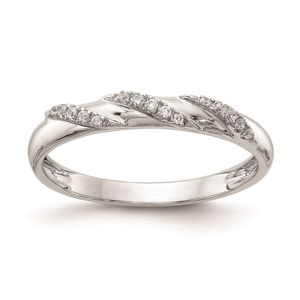 14K Weißgold kompletter Damen-Trioring mit echten Diamanten zum Ehering