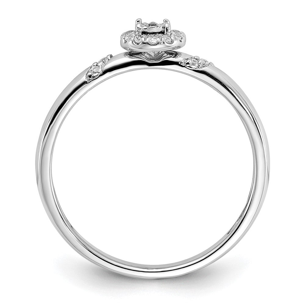 14K Weißgold Trio-Cluster-Ring mit Labordiamanten VS/SI FGH