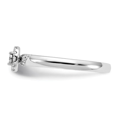 14K Weißgold Trio-Cluster-Ring mit Labordiamanten VS/SI FGH