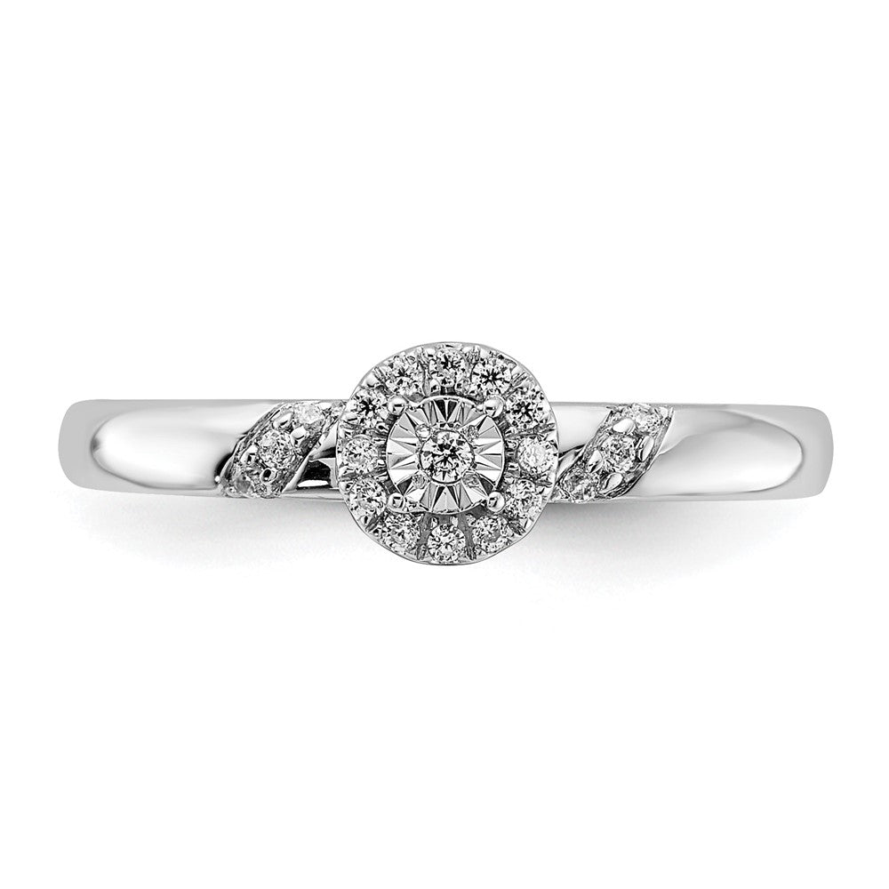 14K Weißgold Trio-Cluster-Ring mit Labordiamanten VS/SI FGH