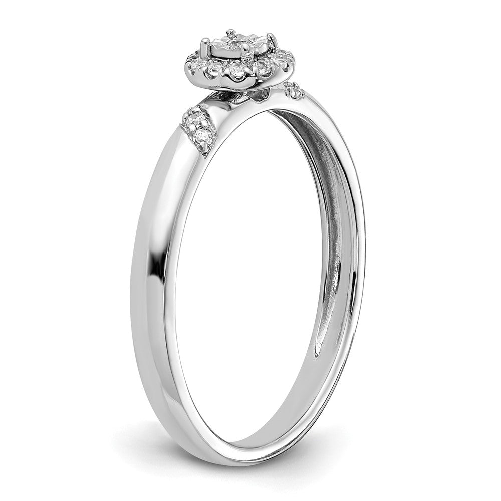 14K Weißgold Trio-Cluster-Ring mit Labordiamanten VS/SI FGH
