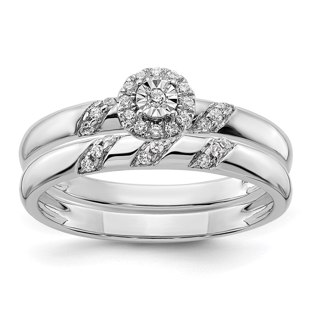 14K Weißgold Trio-Cluster-Ring mit Labordiamanten VS/SI FGH