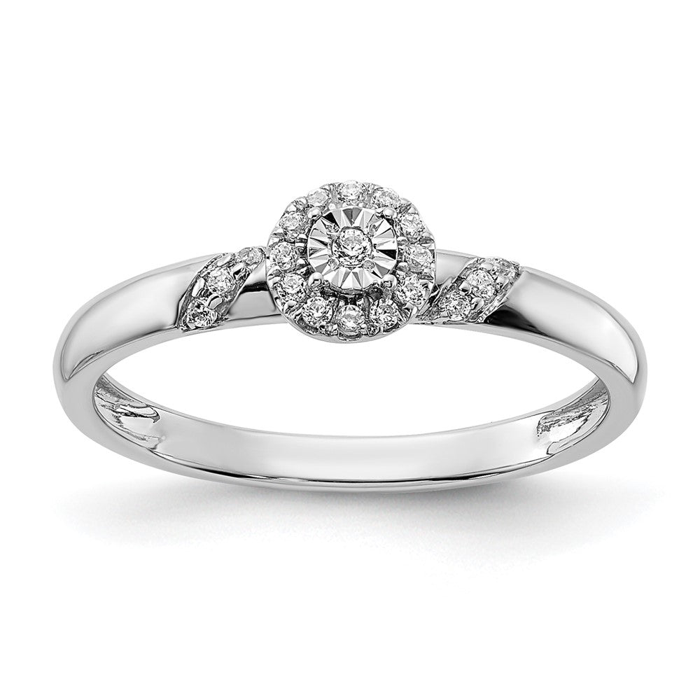 14K Weißgold Trio-Cluster-Ring mit Labordiamanten VS/SI FGH