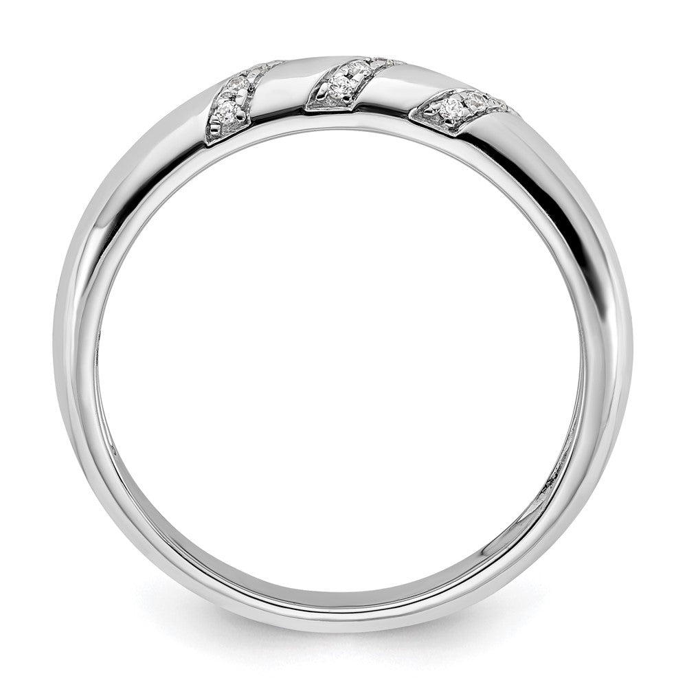 14K Weißgold Herren-Ehering-Trio mit im Labor gezüchteten Diamanten VS/SI+ G+