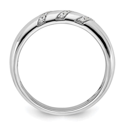 14K Weißgold Herren-Ehering-Trio mit im Labor gezüchteten Diamanten VS/SI+ G+