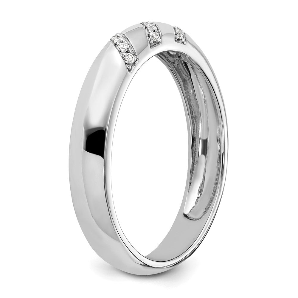 14K Weißgold Herren-Ehering-Trio mit im Labor gezüchteten Diamanten VS/SI+ G+
