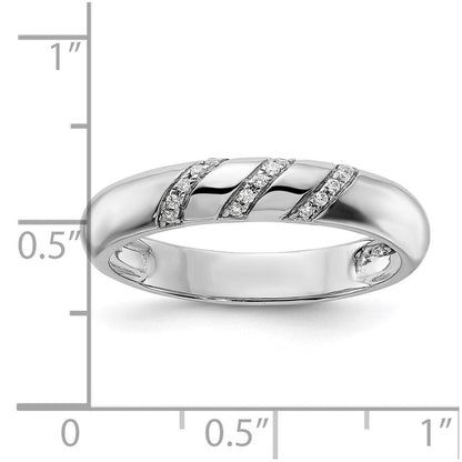 14K Weißgold Herren-Ehering-Trio mit im Labor gezüchteten Diamanten VS/SI+ G+