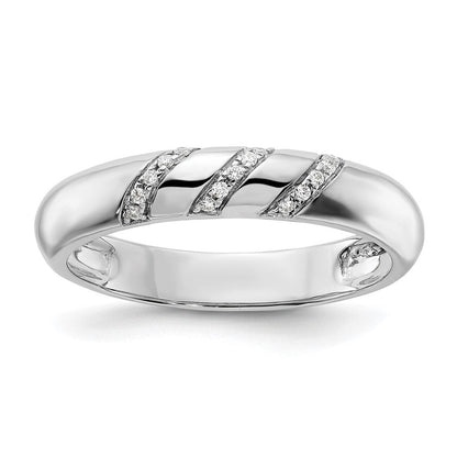 14K Weißgold Herren-Ehering-Trio mit im Labor gezüchteten Diamanten VS/SI+ G+