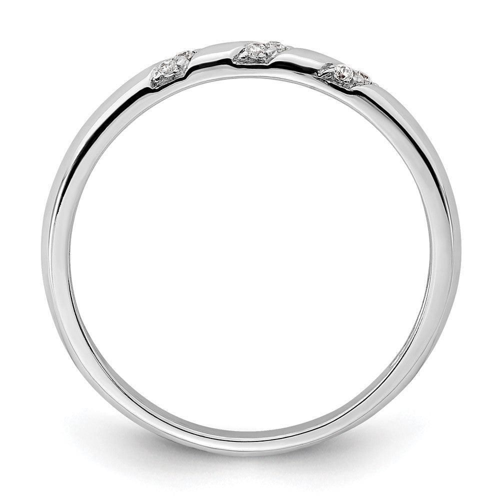 14K Weißgold Trio-Damenring mit im Labor gezüchteten Diamanten, VS/SI+ G+