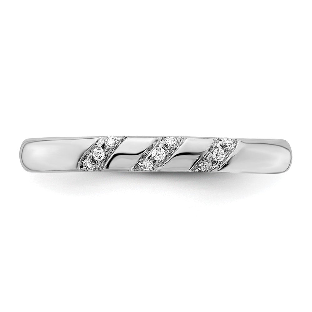 14K Weißgold Trio-Damenring mit im Labor gezüchteten Diamanten, VS/SI+ G+
