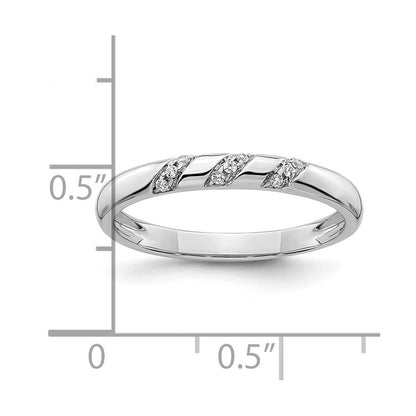 14K Weißgold Trio-Damenring mit im Labor gezüchteten Diamanten, VS/SI+ G+