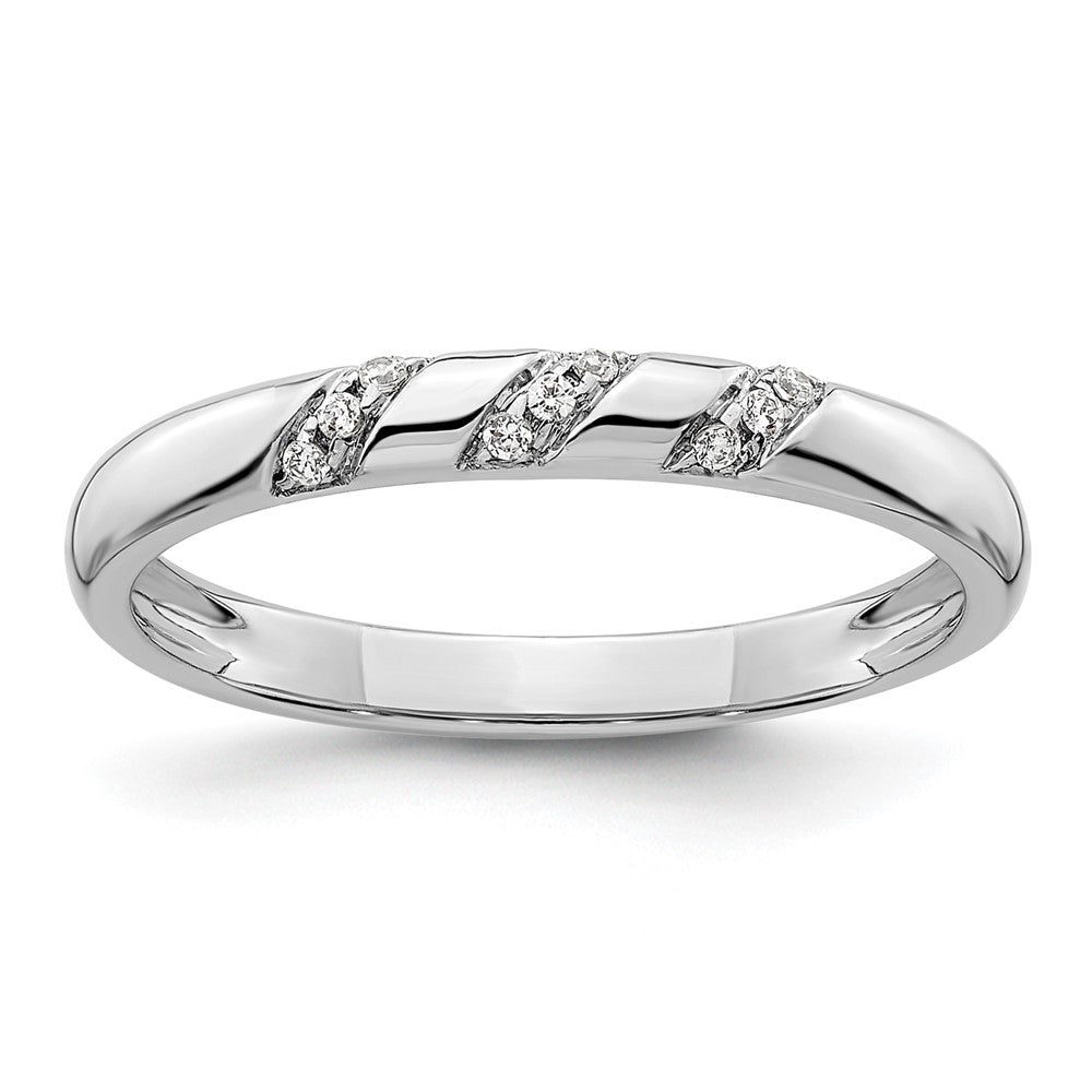 14K Weißgold Trio-Damenring mit im Labor gezüchteten Diamanten, VS/SI+ G+