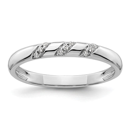 14K Weißgold Trio-Damenring mit im Labor gezüchteten Diamanten, VS/SI+ G+