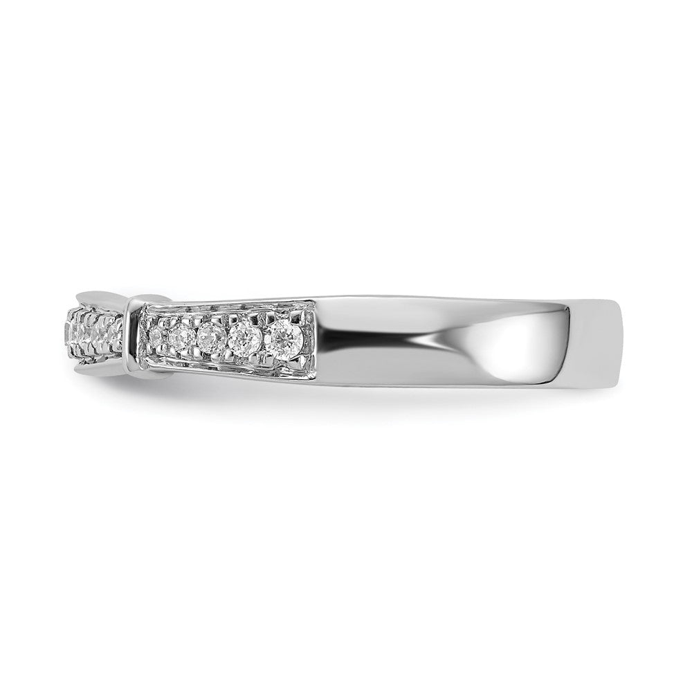 14K Weißgold Kompletter Echter Diamant-Trio-Damen-Ehering