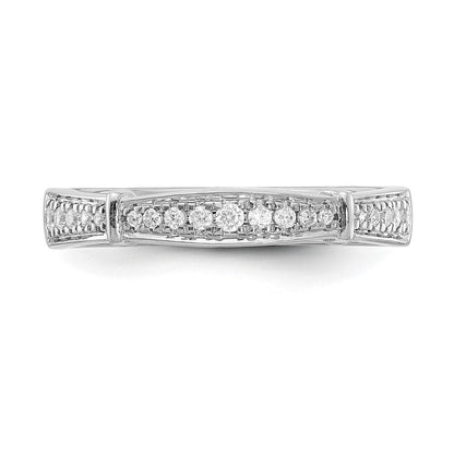 14K Weißgold Kompletter Echter Diamant-Trio-Damen-Ehering