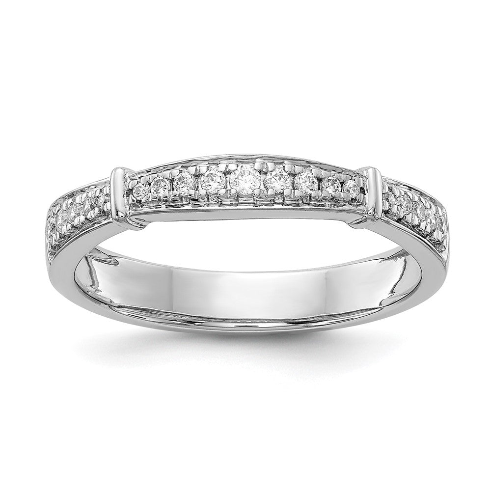 14K Weißgold Kompletter Echter Diamant-Trio-Damen-Ehering