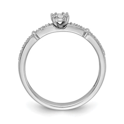 14K Weißgold Verlobungsring Trio mit im Labor gezüchteten Diamanten VS/SI+ G+