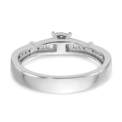 14K Weißgold Verlobungsring Trio mit im Labor gezüchteten Diamanten VS/SI+ G+