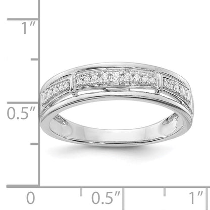 14K Weißgold Herren-Trio-Ring mit im Labor gezüchteten Diamanten, VS/SI+ G+