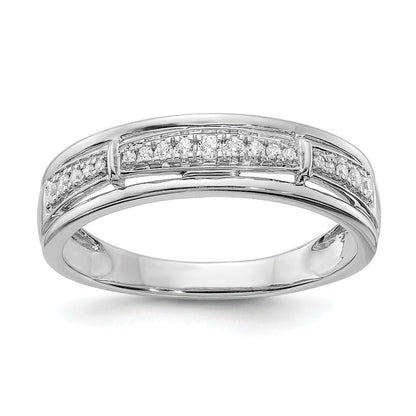 14K Weißgold Herren-Trio-Ring mit im Labor gezüchteten Diamanten, VS/SI+ G+