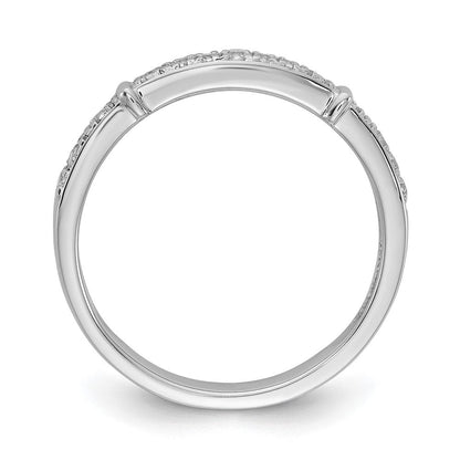 14K Weißgold Trio Damen-Ring mit im Labor gezüchteten Diamanten, VS/SI+ G+