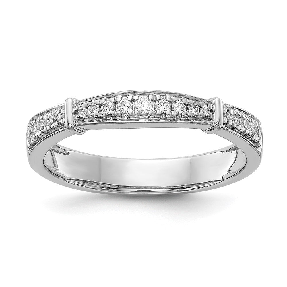 14K Weißgold Trio Damen-Ring mit im Labor gezüchteten Diamanten, VS/SI+ G+