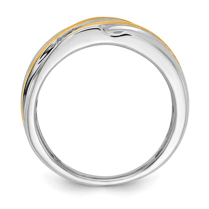 14K Bicolor Ring mit 0,25 ct. Laborgezüchteten Diamanten VS/SI+ G+ Siebenstein für Herren
