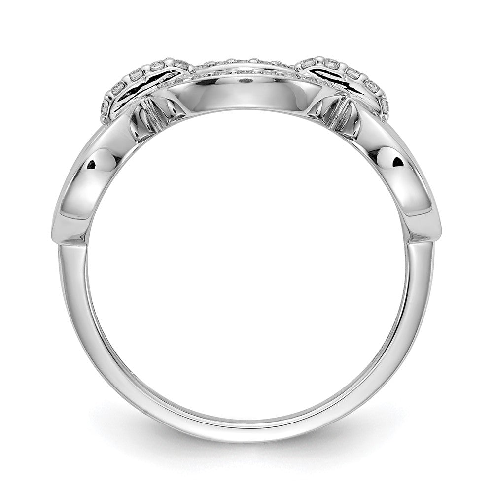 14K Weißgold Fashion Ring mit natürlichen Diamanten, 0,14 ct. Gesamtgewicht