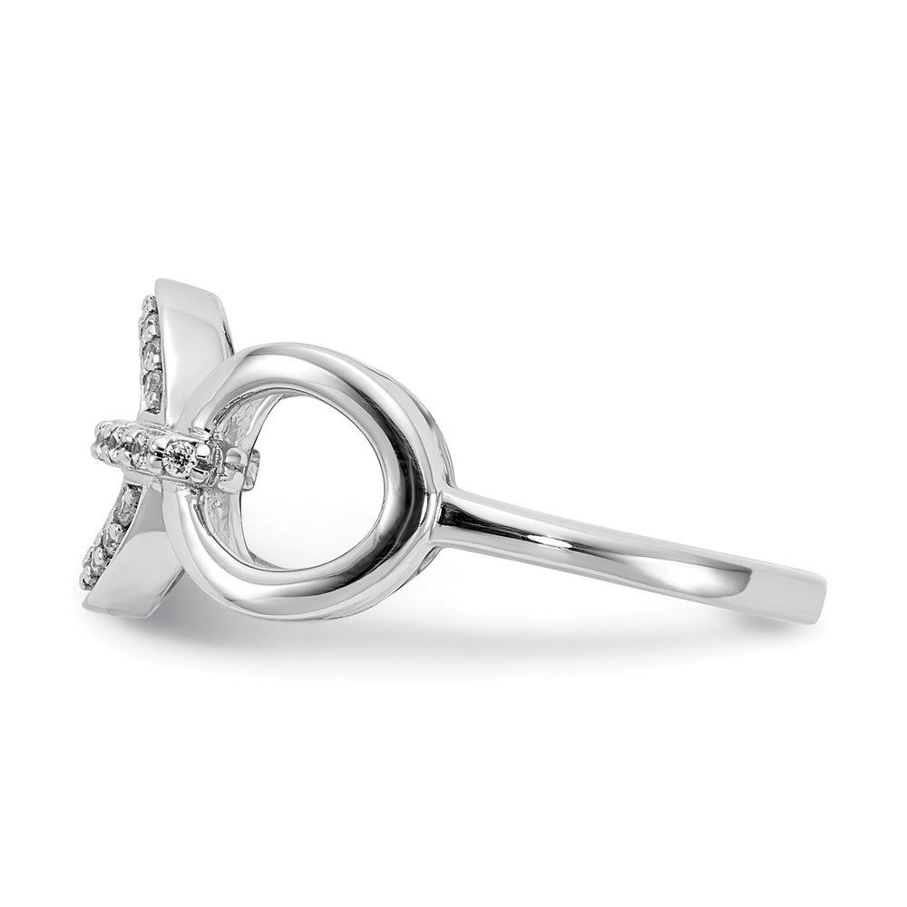 14K Weißgold Fashion Ring mit natürlichen Diamanten, 0,14 ct. Gesamtgewicht