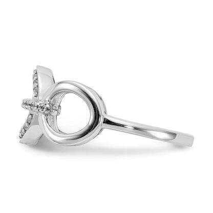 14K Weißgold Fashion Ring mit natürlichen Diamanten, 0,14 ct. Gesamtgewicht