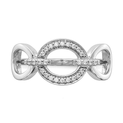 14K Weißgold Fashion Ring mit natürlichen Diamanten, 0,14 ct. Gesamtgewicht