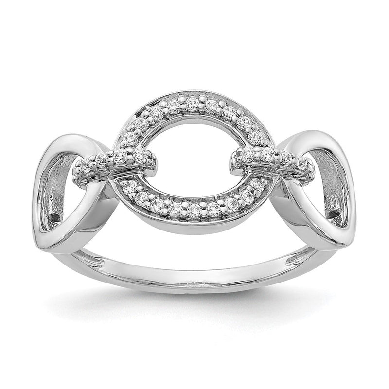 14K Weißgold Fashion Ring mit natürlichen Diamanten, 0,14 ct. Gesamtgewicht