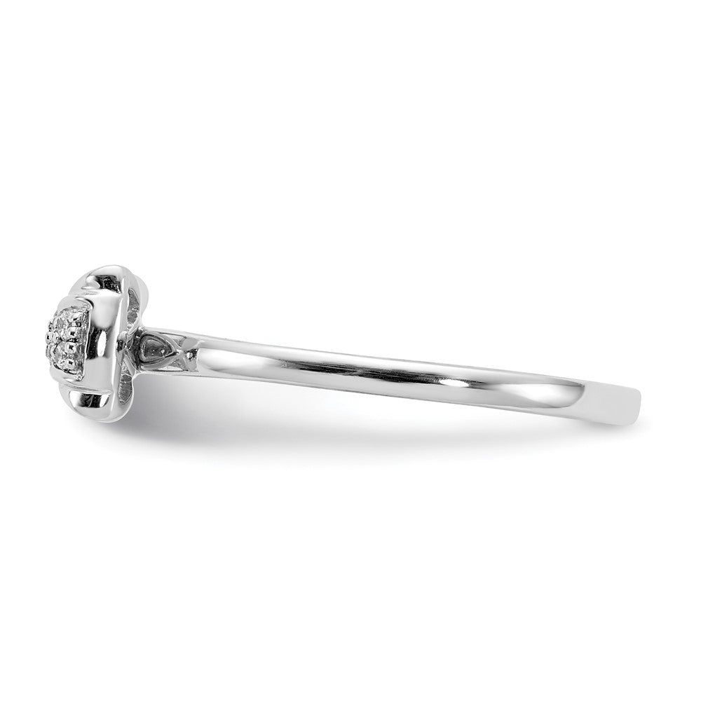 14K Weißgold Diamant Schleife Ring