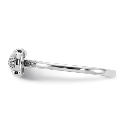 14K Weißgold Diamant Schleife Ring