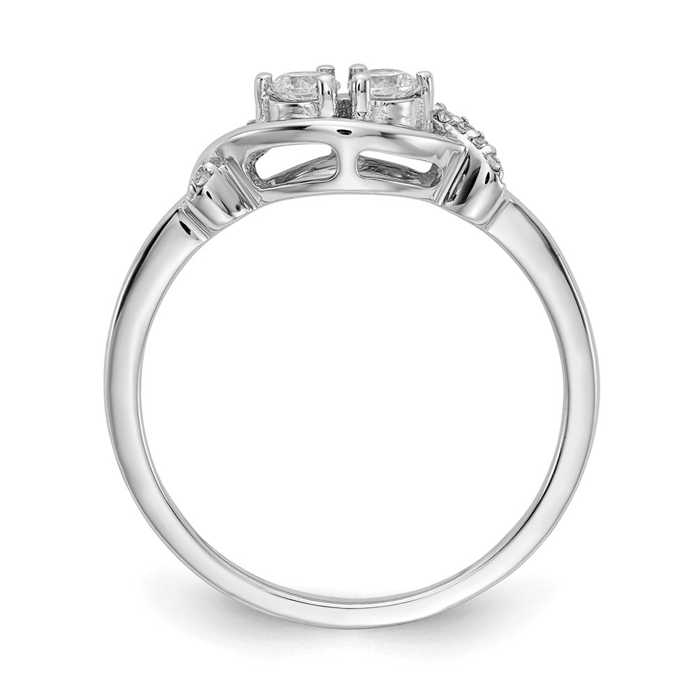 14K Weißgold Diamant-Ring mit Fantasieschliff