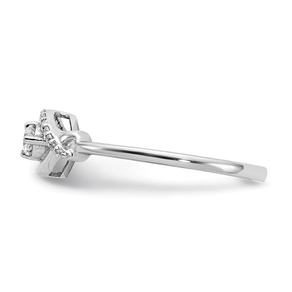 14K Weißgold Diamant-Ring mit Fantasieschliff