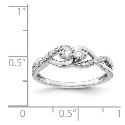 14K Weißgold Diamant Fantasie Ring