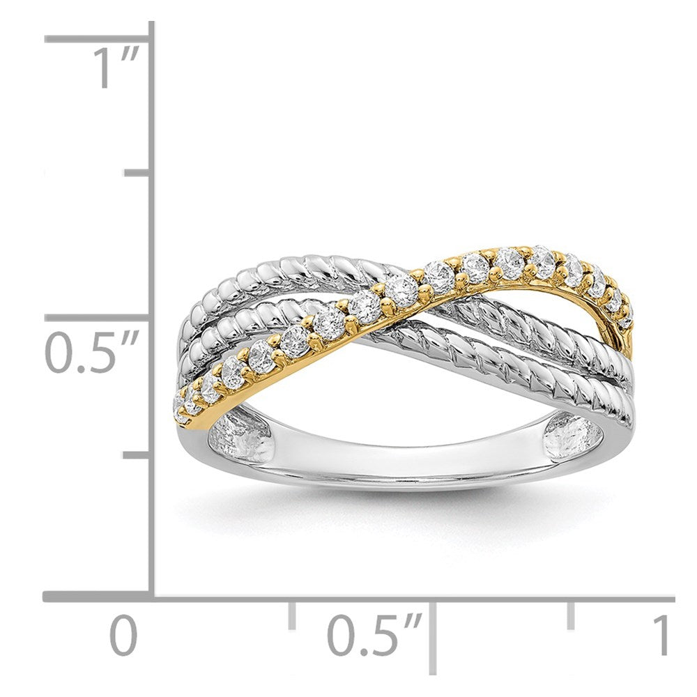 14K Bicolor Diamant Fantasie Ring