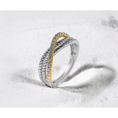 14K Bicolor Diamant Fantasie Ring