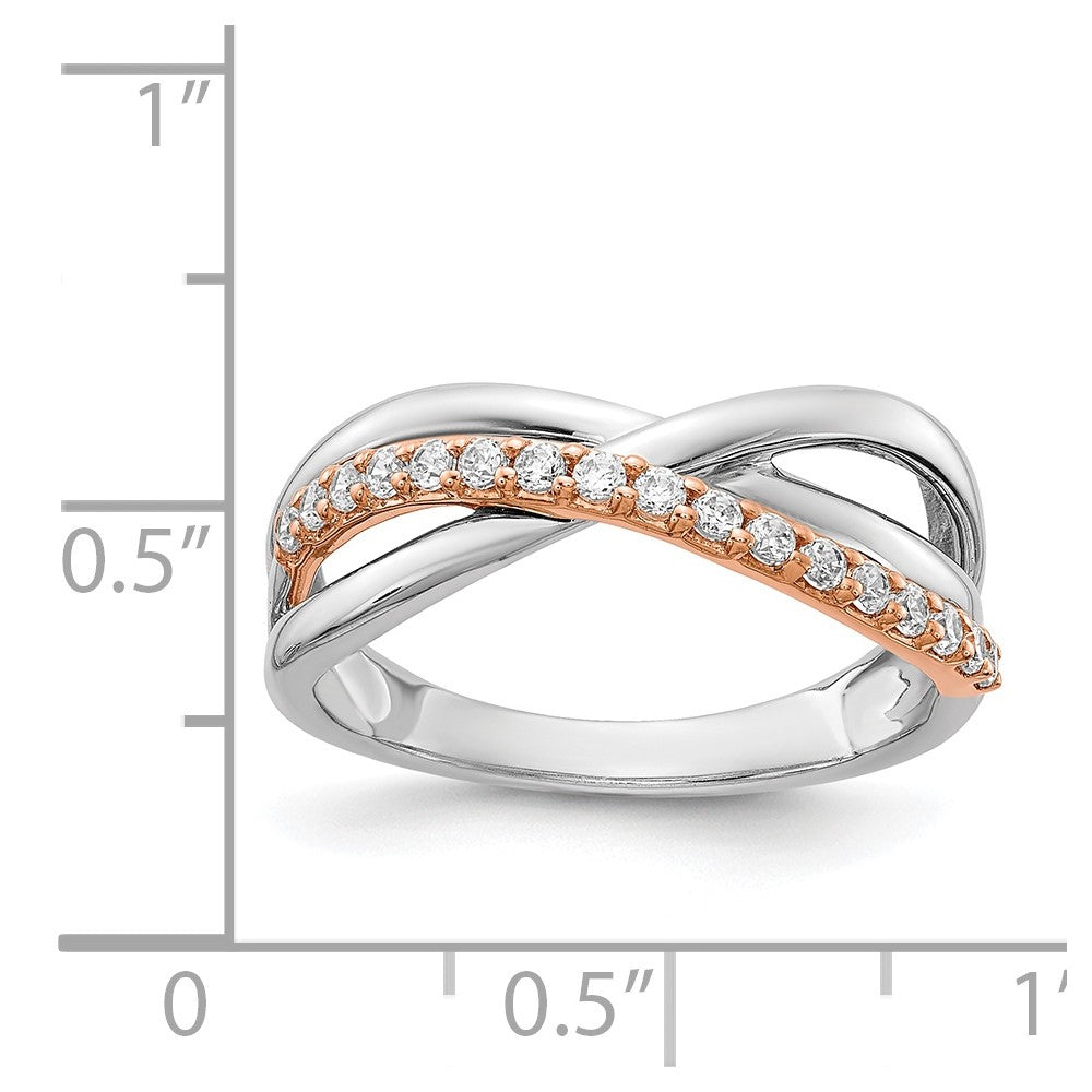 14K Roségold & Weißgold Diamant-Fashion-Ring