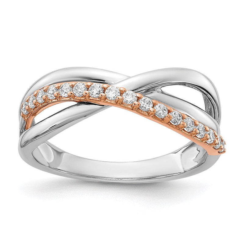 14K Roségold & Weißgold Diamant-Fashion-Ring