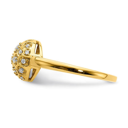 14K Gelbgold Ring mit natürlichen Diamanten