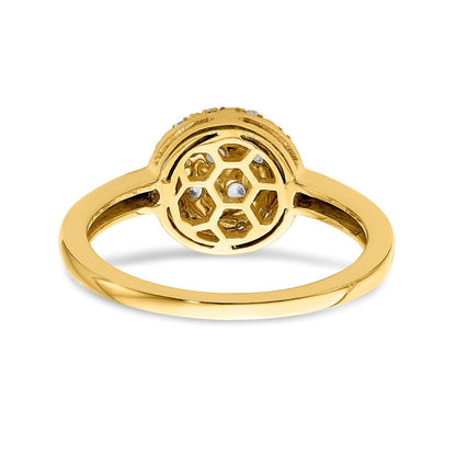 14K Gelbgold Ring mit natürlichen Diamanten