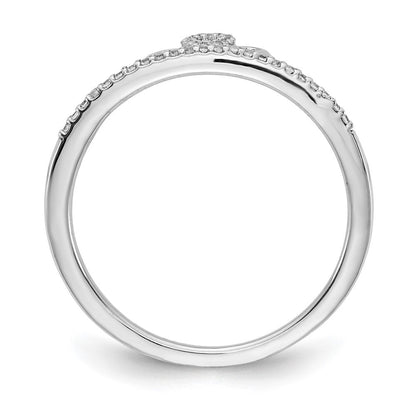 14K Weißgold Diamant Tiara Ring
