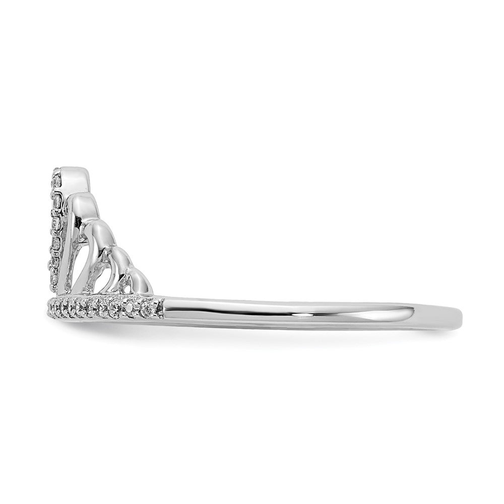 14K Weißgold Diamant Tiara Ring