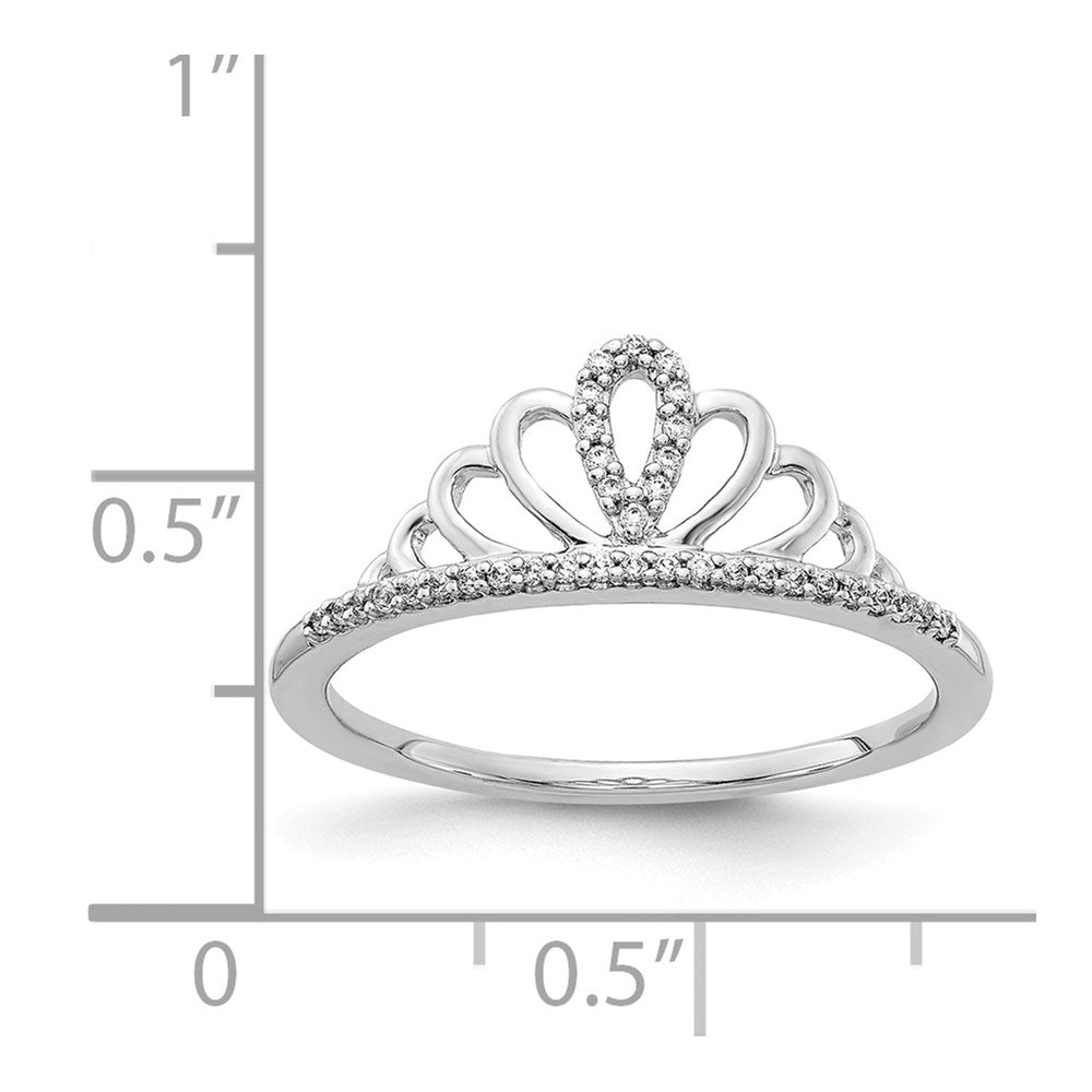 14K Weißgold Diamant Tiara Ring