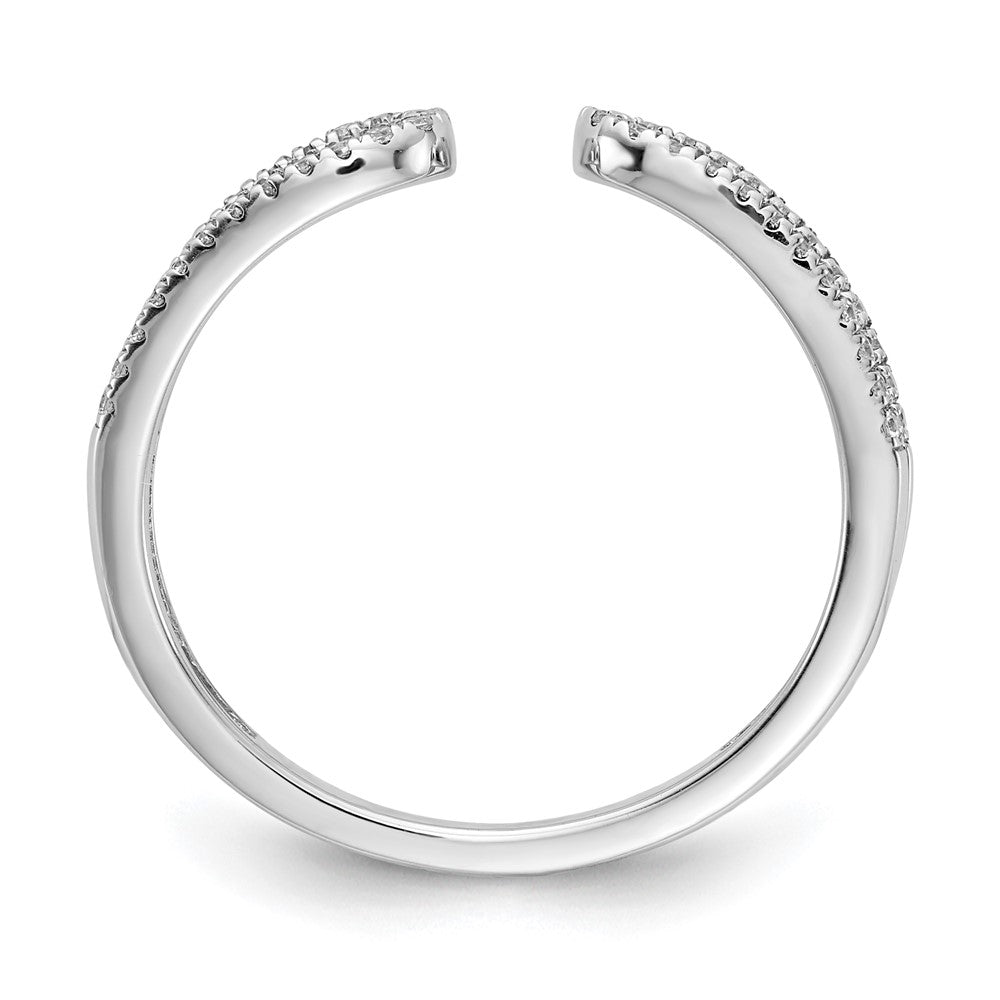 14K Weißgold Ring mit natürlichen Diamanten, 0,2 ct Gesamtgewicht